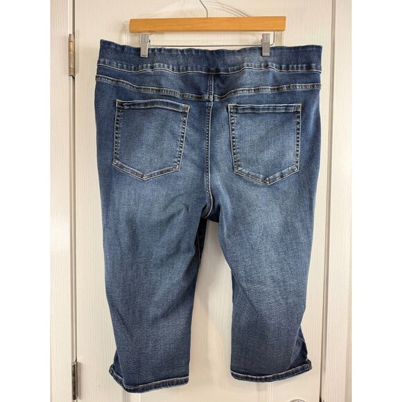 Lane Bryant Mid Rise Pull On Jegging Pedal Jeans Flex Magic Waistband Women's 22 - Picture 2 of 11